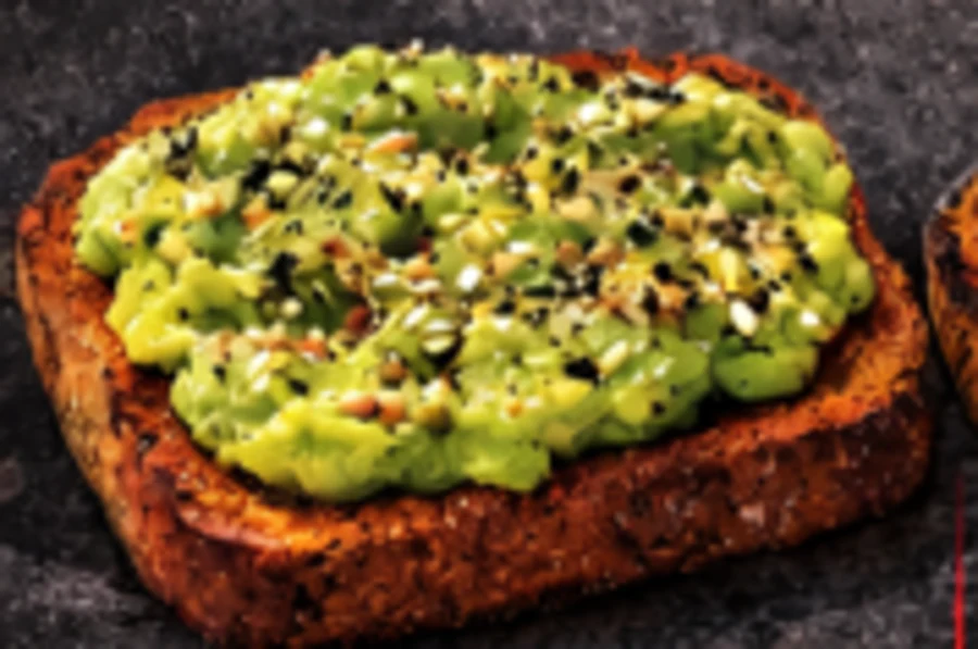 BK Juices avocado toast menu with three toast styles and build-your-own toppings